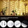 3x3m LED Curtain Garland USB Fairy Festoon Curtain Light With Remote Control Curtain Light Christmas Decorations for Home ► Photo 3/6