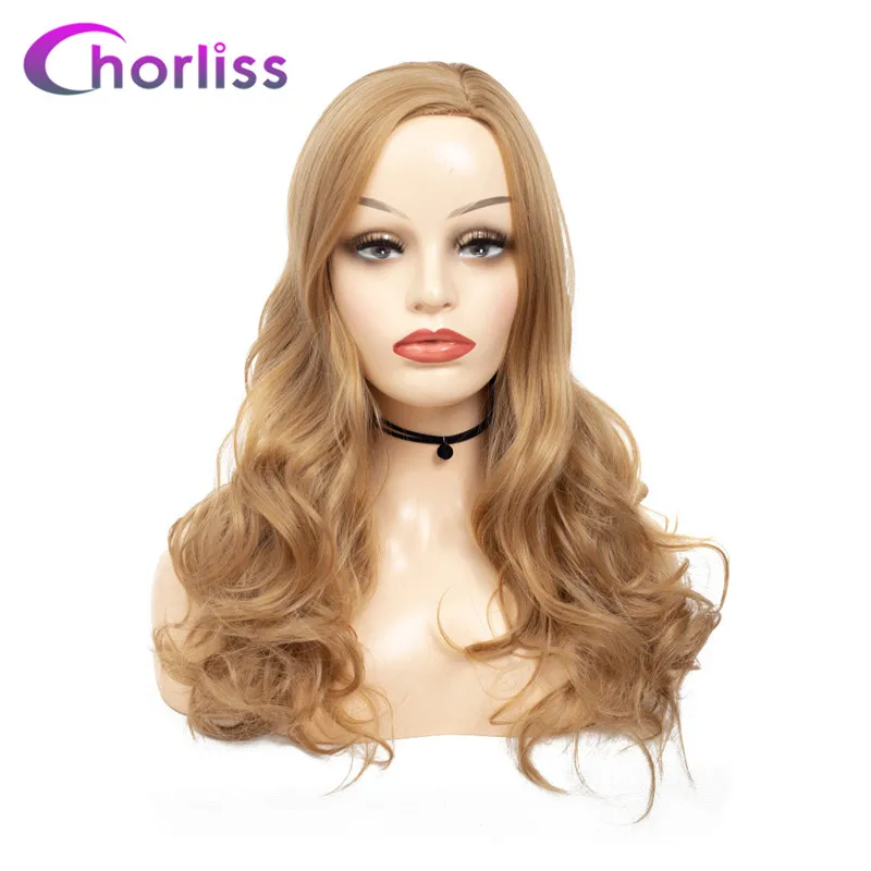 

Synthetic Wigs Medium Natural Wave Women Wigs With Fringe Bangs Chorliss Natural Blonde Brown Cosplay Wigs Vacation Daily Party