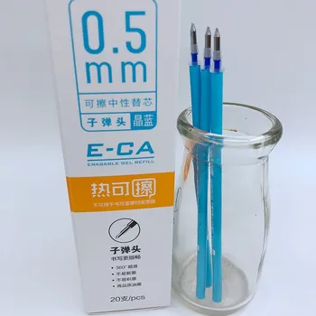 

(60 Pieces/Lot) Wholesale School Stationery Blue Ink Color 0.5mm Erasable Gel Pens Refill Office Supplies Writing Tools M3015