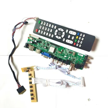 

Fit LT133EE10000/100/200/300 upgrade 3663 TV digital AV HDMI VGA USB DVB 1366*768 display 40 pin LVDS LCD drive board DIY Kit