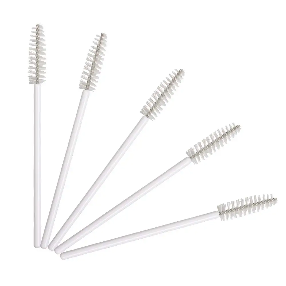 1000Pcs/lot Disposable Micro Eyelash Brushes Mascara Wands Applicator Cosmetic Brushes Comb White Eyelash Extension Makeup Tool 2