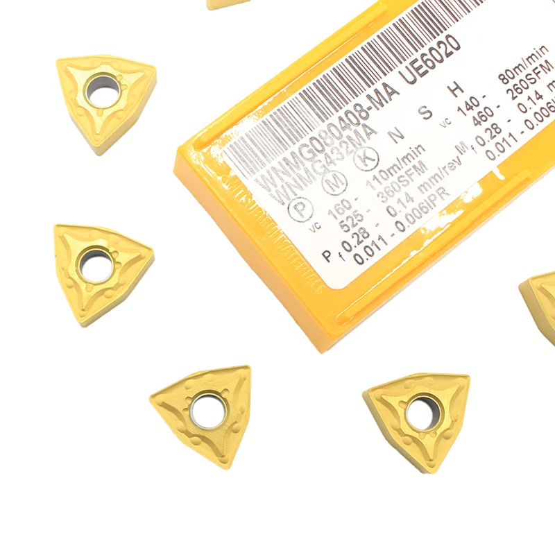 

WNMG080408 MA UE6020 WNMG432 External Turning Tools WNMG 080408 Carbide inserts Cutting Tool CNC Lathe Cutter Work For Steel