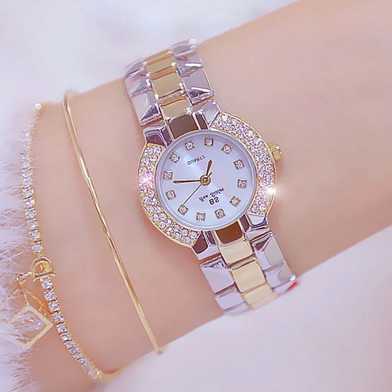 

Watches For Women Ladies Quartz Watches Luxury Full Diamond Bracelet Combination Women Watches Dress Accessories 2020 Hot Sale