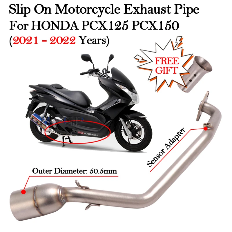 Slip-on For Honda Pcx125 Pcx150 Pcx 125 150 2021 2022 Motorcycle Exhaust  Front Link Pipe Escape Muffler Db Killer With Sensor - Exhaust \u0026 Exhaust  Systems(motorcycle) - AliExpress