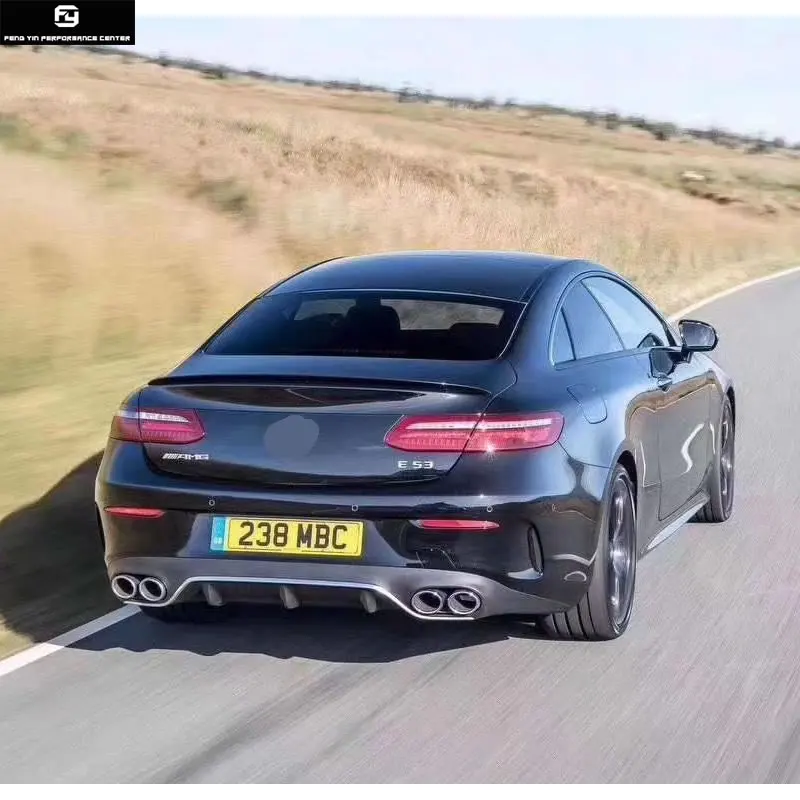 W213 E300 E63 AMG стиль выхлопная труба из нержавеющей стали заднего бампера Диффузор для Mercedes Benz W213 E300 E200 Комплект кузова