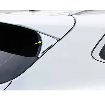 

For Nissan Qashqai 2016 2017 2018 Car Body ABS Chrome Rear Tail Spoiler Side Triangle Molding Window Bezel Trim Stick