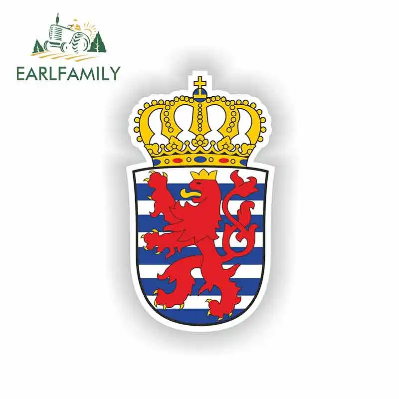 

EARLFAMILY 13cm x 7.5cm for Luxembourg Crest Coat of Arms Logo Oem Car Stickers Vinyl JDM Bumper Trunk Truck Graphics Fine Decal