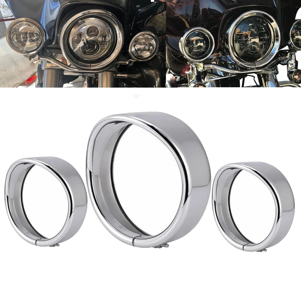 Boutique seulement authentique 7" Headlight Visor Style Headlamp Trim