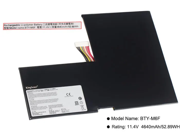  KingSener New BTY-M6F Laptop Battery For MSI GS60 MS-16H2 MS-16H4 2PL 6QE 2QE 2PE 2QC 2QD 6QC 6QC-2