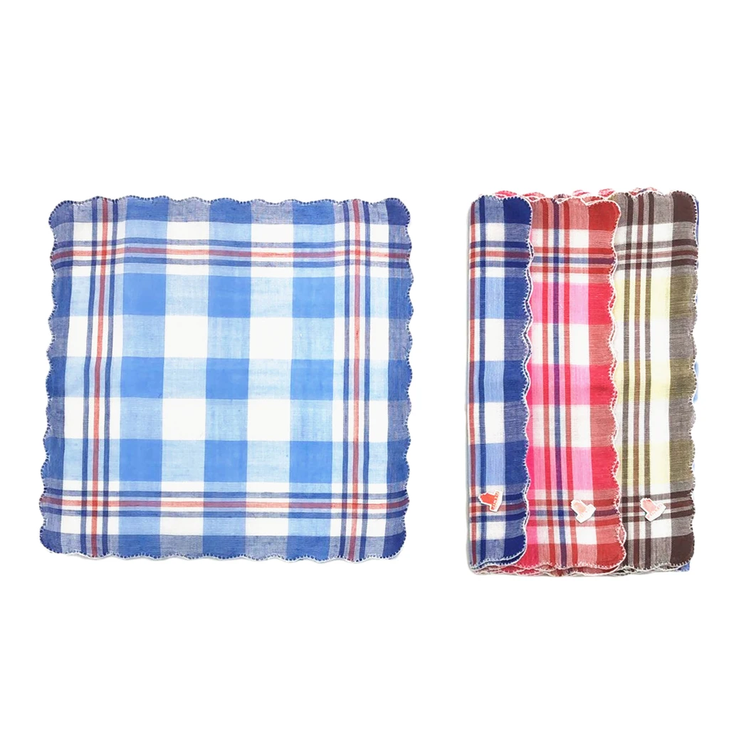

12 Pcs Classic Soft Handkerchiefs Square Kerchief Gift Set 28x29cm