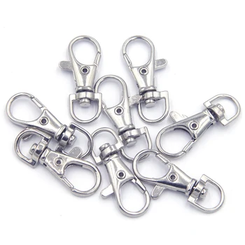 

Swivel Lobster Clasp For Key Ring Key Chain Silver Tone Metal Jewelry Diy Findings 37x16mm 20Pcs