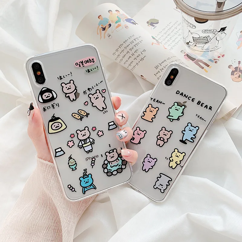 Корейский стиль, маленький прозрачный мягкий чехол для телефона для iPhone 11 Pro Max, задняя крышка из ТПУ для iPhone X, XR, XS, Max, 8, 7, 6, 6S Plus, чехол