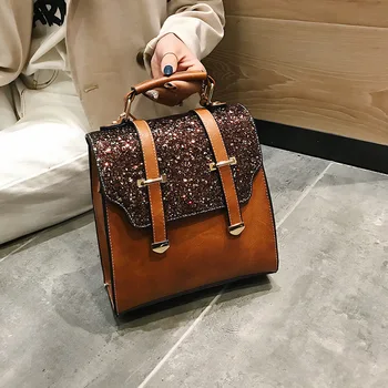 

Women's Bag 2019 Fashion New Bag Square Slung Shoulder Bag Small Bag Backpack Women