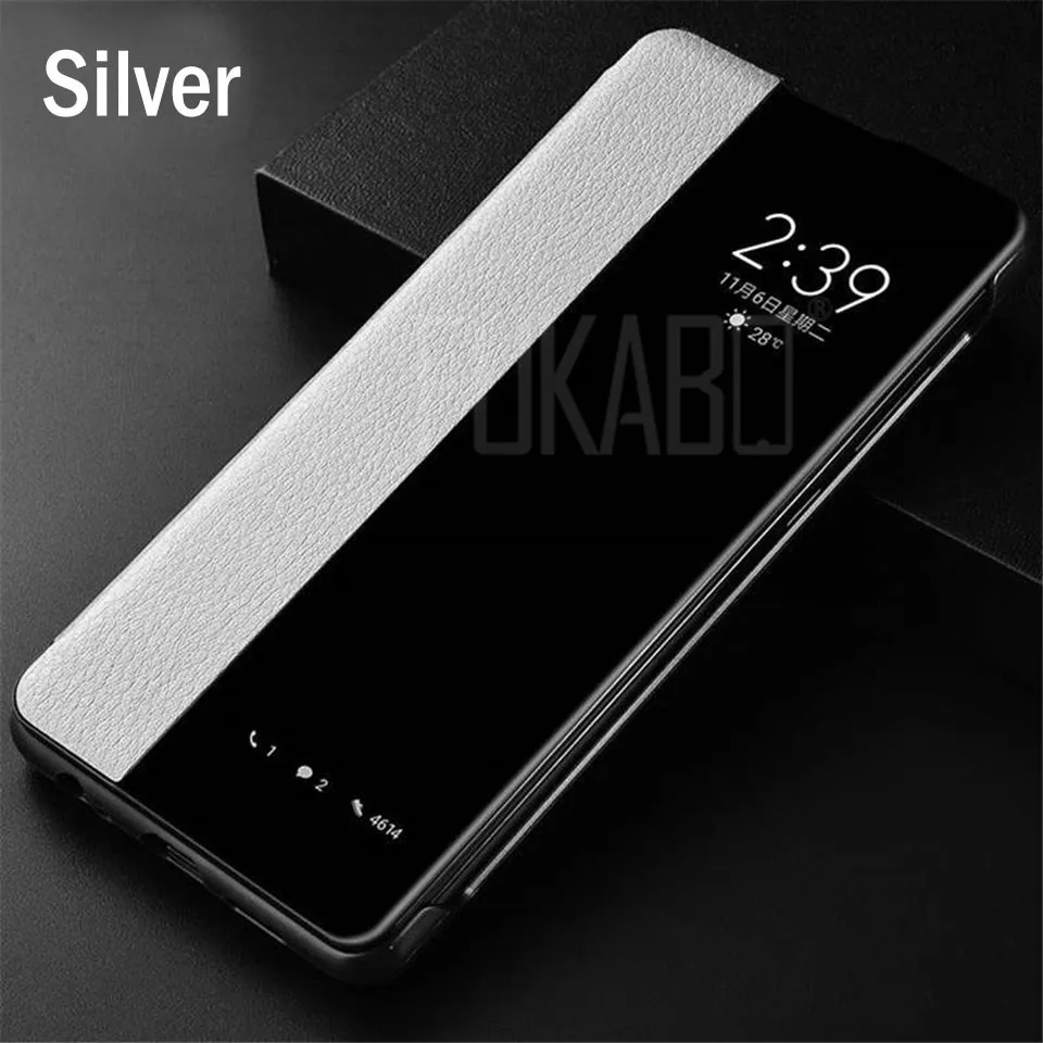 Silver Бизнес кожаный чехол для телефона чехол на для самсунг samsung Galaxy A50 A70 S9 S8 Plus Note 8 9 A30 A40 защитный чехол для A20 A10 A60 A80 A90 чехол крышка - Цвет: Silver