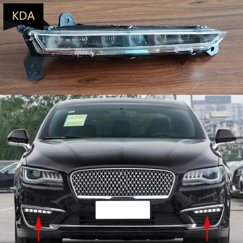 AutoLeftRightLEDDaytimeRunningFogLampLightForLincolnMKZ2017