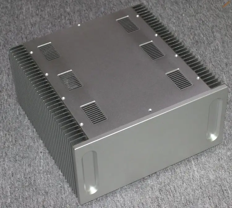 Size D412 W413 H200 DAC Amplifier Case Aluminum Chassis Power Supply DIY Case WA131 Non-porous Rear Class A Enclosure
