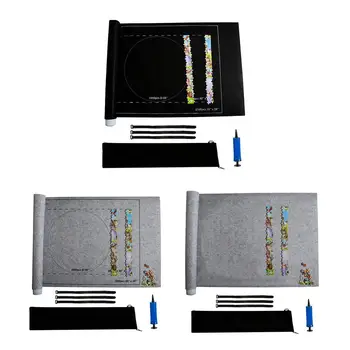 

Jigsaw Puzzle Roll Mat Felt Mat Roll-up Puzzle Mat with Pump and Storage Bag for 1500 Pieces Puzzle Storage Accessories