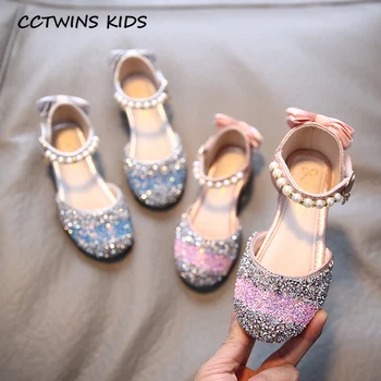 

Kids Shoes 2020 Spring Children Fashion Glitter Mary Jane Baby Brand Butterfly Shoes Girls Pearl Princess Shoes PY-MJ-025