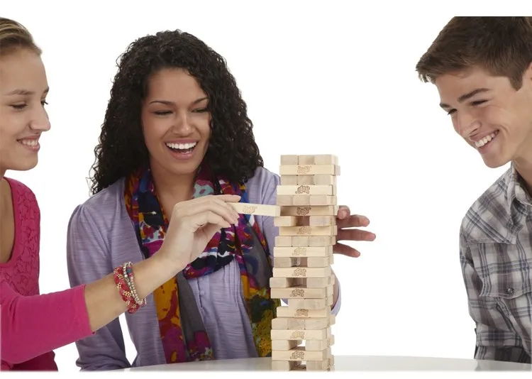 Hasbro JENGA слоистый классический выпуск детская настольная игра конструктор строительные блоки деревянные игровые игрушки для детей