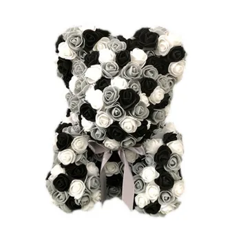 

Teddy Bear Rose alentine's Day Gift Multicolor ose Flower Artificial Decoration Christmas Women Valentines Gift Drop Shipping