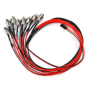 

8 LED 5mm White Color Red Color LED Light Set for HSP RC Cars WS