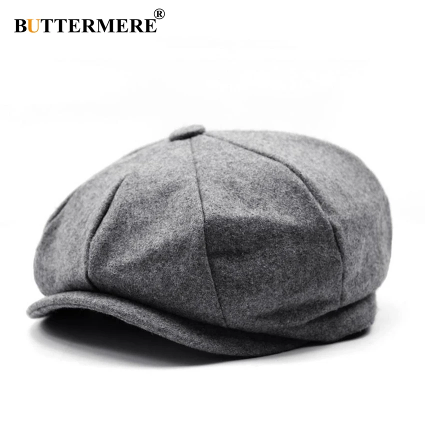 BUTTERMERE, Мужская кепка Newsboy, берет унисекс, шерстяная шапка, твид, Гэтсби, восьмиугольная, в клетку, для женщин, винтажный бренд, зима, весна, шапки Duckbill