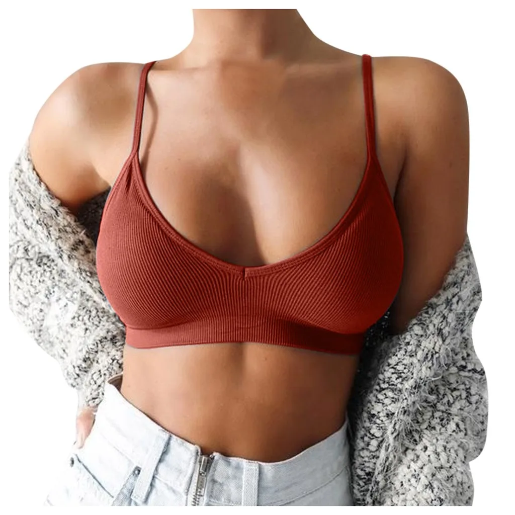 Red Sexy Ladies Crop Top Casual Tank Top Sleeveless Sports Tight Fitting Tops Knitting Tops Women Cropped Clothes haut femme - Цвет: Red