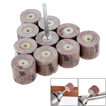 

10pcs/lot 240-Grit Flap Sanding Wheel Grinding Disc Woodworking Flap Wheel with 3mm Arbor for Rotary Tool Mini Drill Accessories