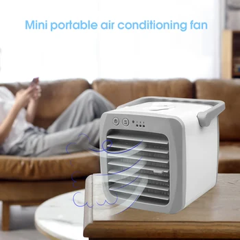 

Mini Portable Air Conditioner Fan USB Air Fan Cooler Arctic Cooling Humidifier Mute Silent Personal Space For Office Home Car