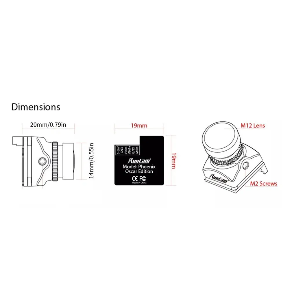 RunCam Phoenix Oscar Edition 1000TVL 1/3 супер 120DB сенсор Мини FPV камера с 1,8 мм/2,5 мм объектив для FPV гоночного дрона