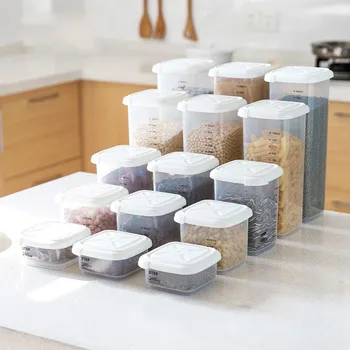 

1 Pc Tea Bean Grain Spice Food Grain Plastic Storage Box For Kitchen Fridge Container