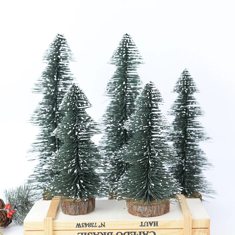 15/20/25cm Christmas Tree Pine Tree DIY Christmas Decorations For Home Table Navidad Xmas Ornaments New Year 2022 Kids Gift