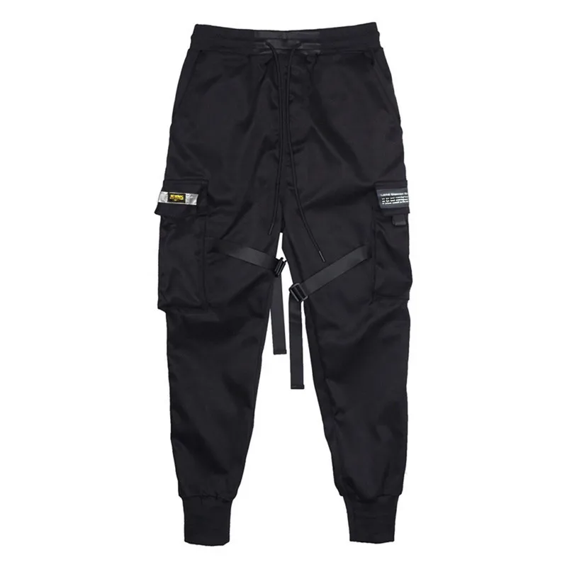 Pockets Cargo Pants Men Color Patchwork Casual Jogger Fashion Tactical Trousers Tide Harajuku Cauasl Fashion Streetwear