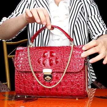 

Crocodile Woman Mini- Bag Joker Single Shoulder Satchel Small Square Package luxury handbags women bags designer free shipping