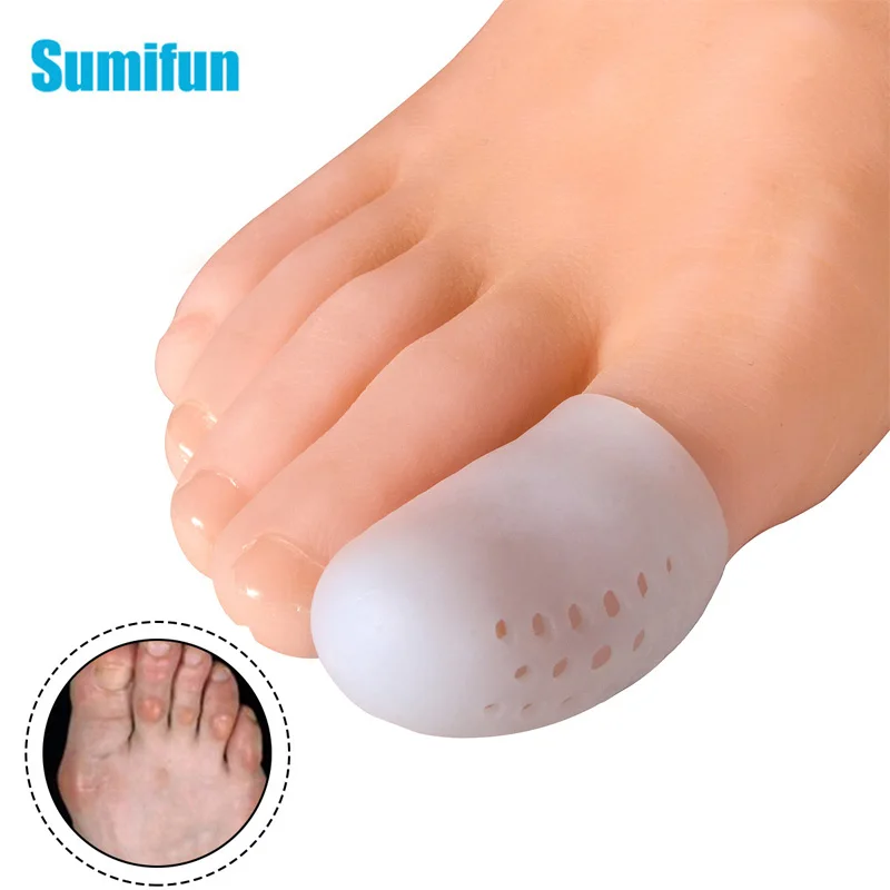 Toe Separators Manicure Pedicure Tools Toe Protector 6pcs Soft Big Toe Protector Silicone Toe Covers Tube With Holes For Corns Calluses Blister Separators Foot Care Tool D2979
