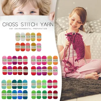 

Yarn Leisure soft Comfortable 10PCs DIY Hand-Woven Slippers Cushion Doll Cross Stitch Wool Acrylic Yarn practical Convenience