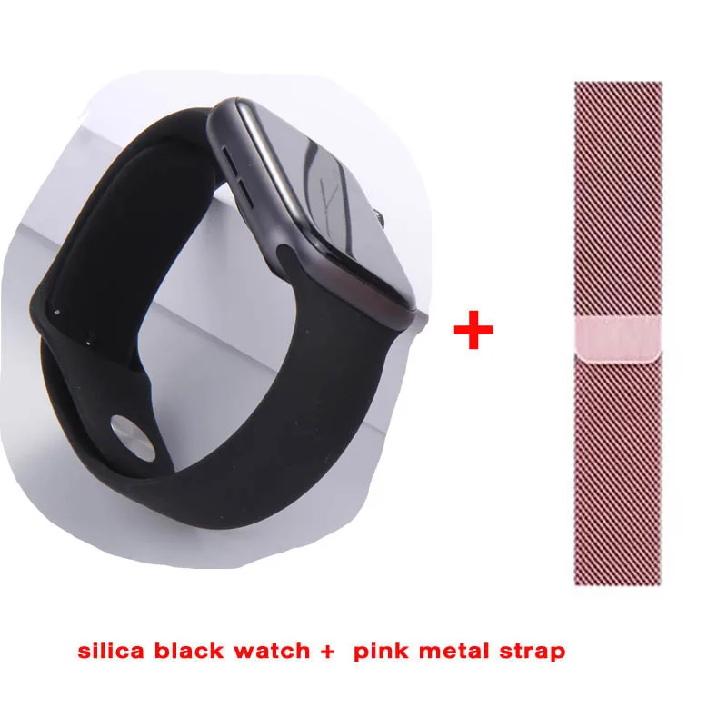 black add pink Greentiger IWO 8 Смарт-часы для мужчин Bluetooth музыка камера монитор сердечного ритма водонепроницаемые часы 4 Smartwatch VS W34 B57 F10 - Цвет: black add pink