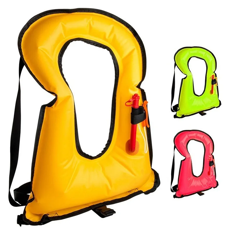 Прочная фабрика в настоящее время доступна сделанная желтая ТПУ Спасательная куртка, красный жилет надувной купальный костюм, ТПУ Дайвинг жилет
