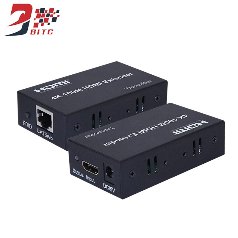 SZBITC 4 к 100 м HDMI удлинитель конвертер через CAT 5e/6 6e UTP RJ45 LAN сетевой карты Ethernet кабель