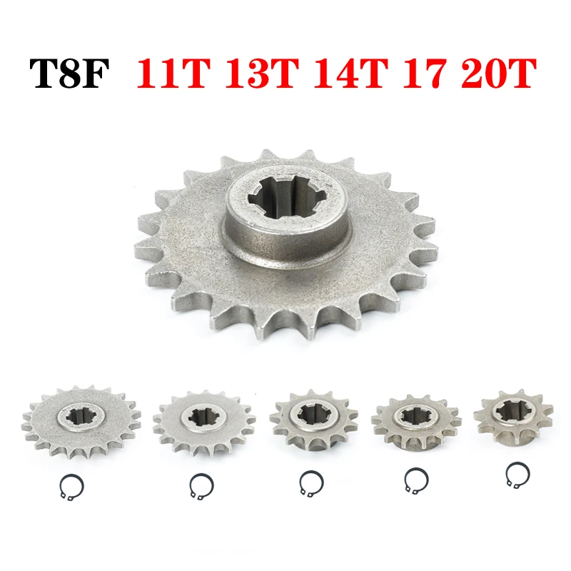 49cc 43cc T8f Tooth Pinion Children's Atv Chains Mini Dirt Pit Bike 11-20 Tooth 2 Stroke Bike Moto Pocket Sprocket Engine Sprocket