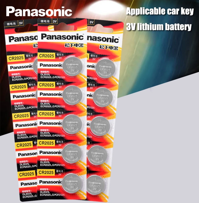 Оригинальные батарейки Panasonic cr2025 15 шт./лот cr 2025 литиевая монетная батарея 3 в для