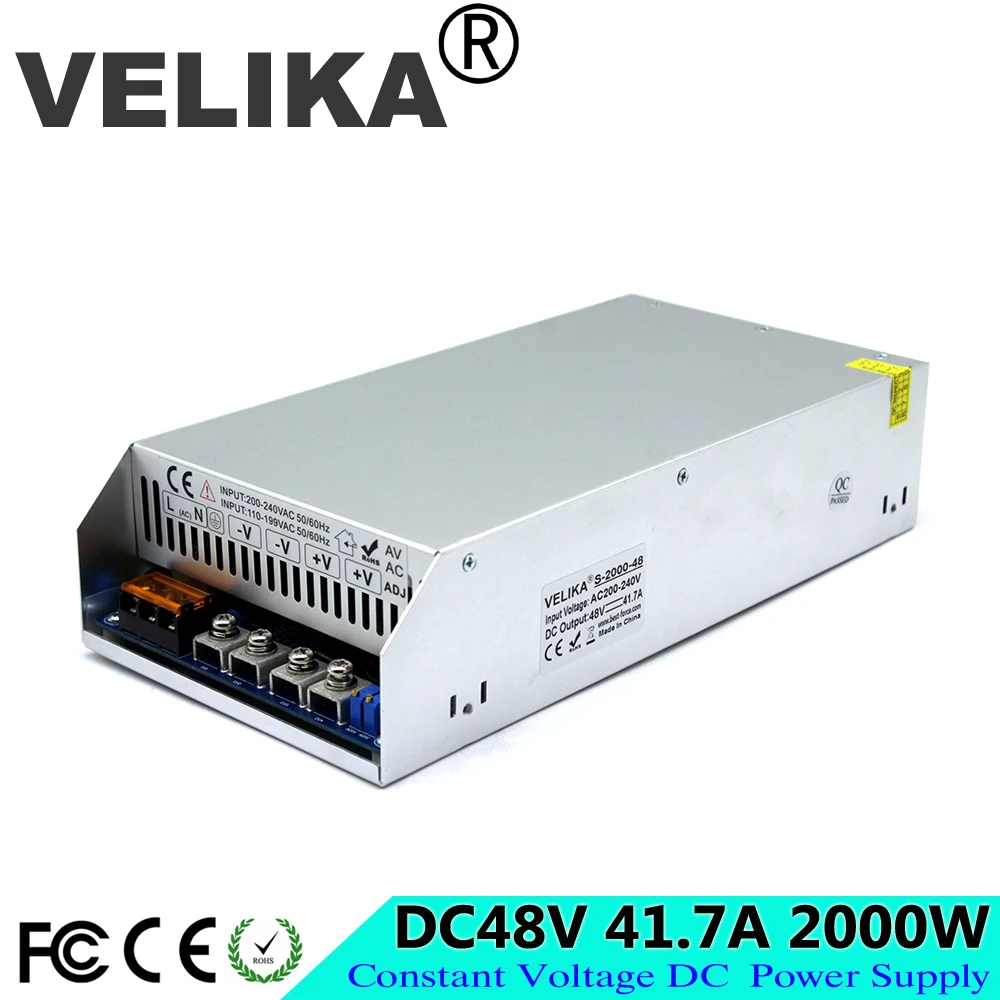 Универсальный 48VDC PFC Импульсный источник питания 41.7A 2000 Вт трансформатор драйвера