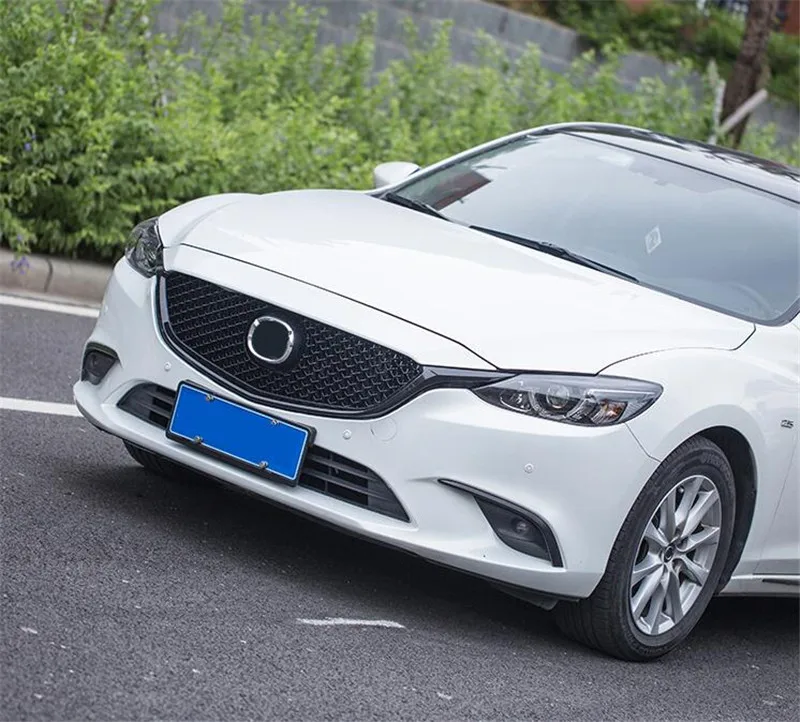 CEYUSOT новая Решетка переднего бампера верхняя решетка для Mazda 6 Atenza 18 мазда 6 М6 декоративная крышка ABS черные гоночные решетки