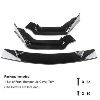 

Free Shipment Car Modification Accessories Three-stage Front Shovel Anti-collision Painted Black Front Bumper Body Kit