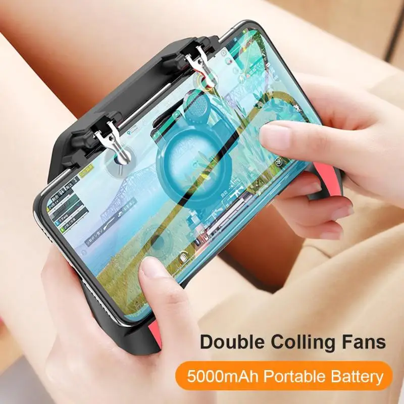  H10 Game Controller Gamepad Joystick ABS Heat Dissipation By Double Fans for PUBG Phone Game with 5