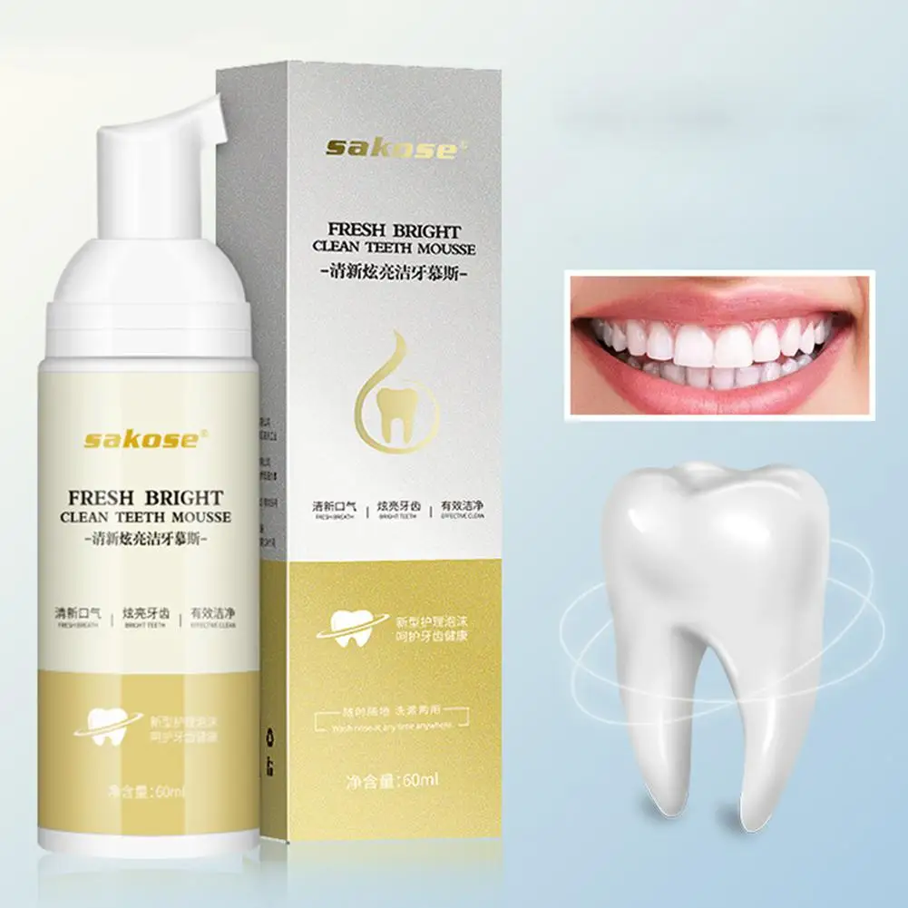

VIBRANT GLAMOUR Mint Flavor Toothpaste Teeth Whitening Foam Fresh Breath Dental Whitening Tooth Paste