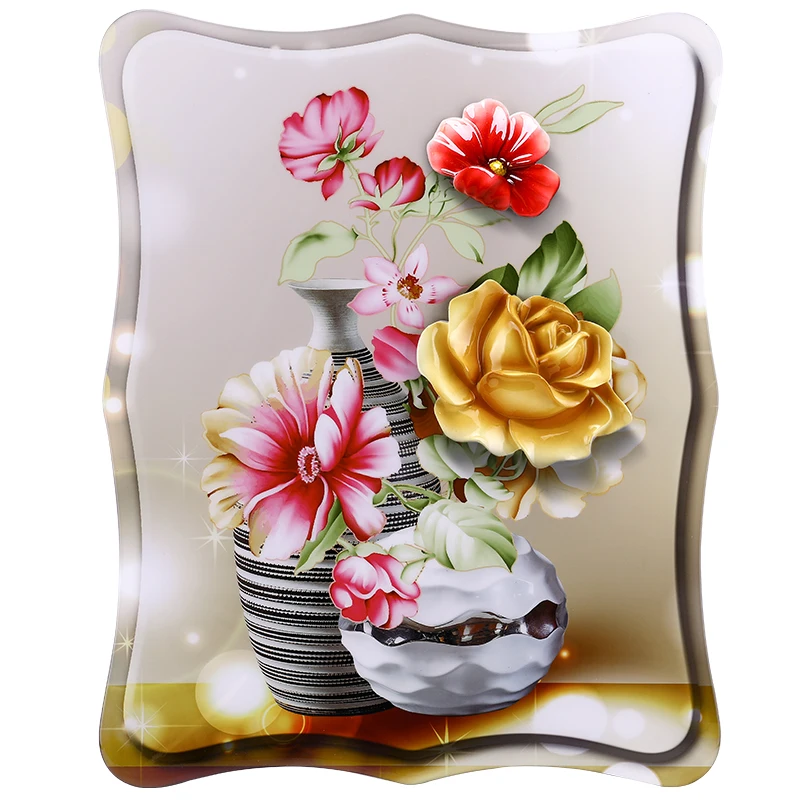 Restaurant Meter Box Decorative Painting European Stereo 3d Embossed Electric Door Mural - Цвет: Розовый