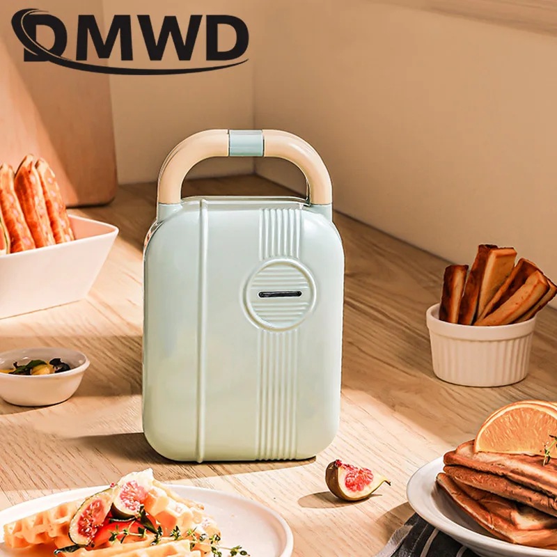 DMWD Multi-Function Breakfast Maker Electric Sandwich Machine Waffle Donuts Octopus Balls Taiyaki Light Food Machine 5 Plates waffle maker donut maker