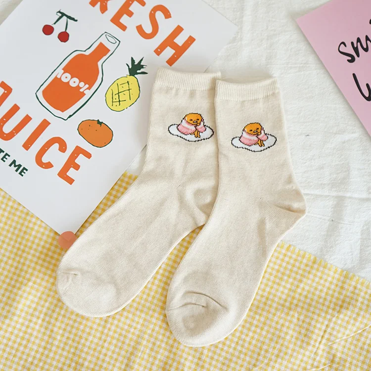 Мультяшные аниме Gudetama Pom Purin Kerokerokeroppi Kiki Lala Cinnamoroll BabyCinnamoroll Bad Марка Badtz Maru милые женские носки