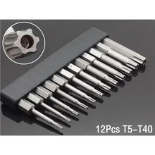 Ponteiras de chave de fenda magnética, 50mm 8pcs ou 12pcs conjunto de segurança inviolável chave de fenda magnética brocas hex torx cabeça plana 1/4